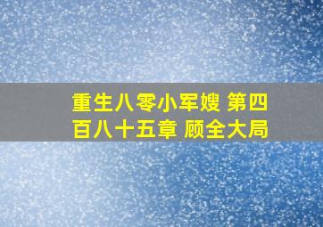 重生八零小军嫂 第四百八十五章 顾全大局